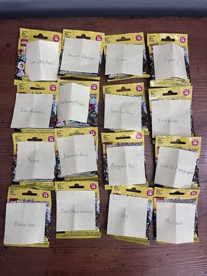 Complete Set of (16) Lego Series 16 Minifigures 71013 Clipped Bags - Image 1 of 3