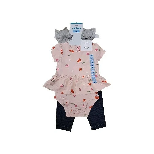 Juego de 3 piezas de ropa de juego de top y pantalón para niña Carter's 9 m Foto 1 de 1