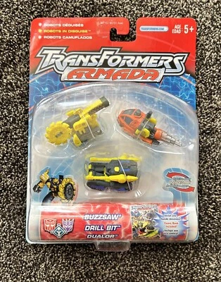 Transformers Armada Buzzsaw Drill Bit Dualor Figure Minicons RID 2002 Sealed - Image 1 of 4