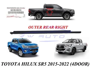 Genuine REAR RH Weatherstrip Window Door Belt Seal For Toyota Hilux 4D 2015-22 - Picture 1 of 6