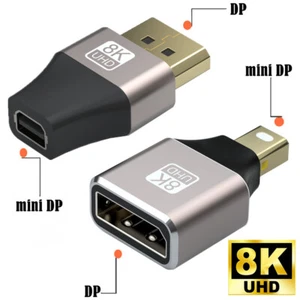 DisplayPort DP 1.4 to Mini DisplayPort Adapter Male to Female Thunderbolt2 8K@60 - Picture 1 of 10