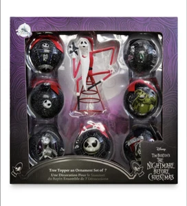 Disney The Nightmare Before Christmas Ornament Set and Tree Topper new - Picture 1 of 4