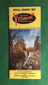 1957-1958 Vermont Official Highway Map - Picture 1 of 3