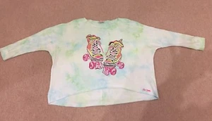 Girls Pastel Green Rollerskate Crystal Top by So Twee Miss Grant age 9-10 - Picture 1 of 6