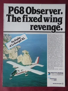 5/1983 PUB AERITALIA PARTHENAVIA P68 BEOBACHTER FLUGZEUG FLUGZEUG ORIGINAL ANZEIGE - Bild 1 von 1