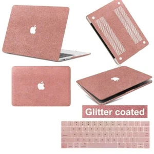 Funda protectora rígida de brillo engomada oro rosa para computadora portátil nueva Macbook Pro Air M1 M2 - Imagen 1 de 12