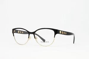 Versace Cat Eye Damen Brille VE1237 1342 Schwarz Gold 53mm Medusa NEU! - Bild 1 von 5