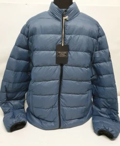 Abercrombie & Fitch Mens Blue Puffer Jacket Size XL | Ref Q# - Picture 1 of 7