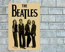 The Beatles Sign Aluminum Metal 8"x12" Garage Man Cave Classic Rock Concert