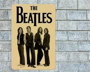 The Beatles Sign Aluminum Metal 8"x12" Garage Man Cave Classic Rock Concert - Picture 1 of 1