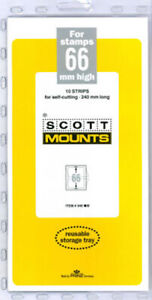 Scott/Prinz Pre-Cut Strips 240mm Long Stamp Mounts 240x66 #940 Black