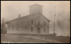 Morganville, New York, Christian Church, Genesee Cty,  Real Photo Postcard RPPC - Picture 1 of 2
