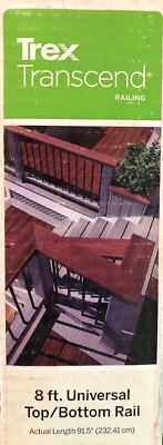 TREX Transcend (8 pies) Compuesto CLÁSICO BLANCO Universal Riel Superior/Inferior Foto 1 de 2