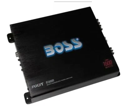 Boss R1600M Riot Series 1600W Class-A/B 2-Ohm Monoblock Subwoofer Amplifier - Image 1 of 4