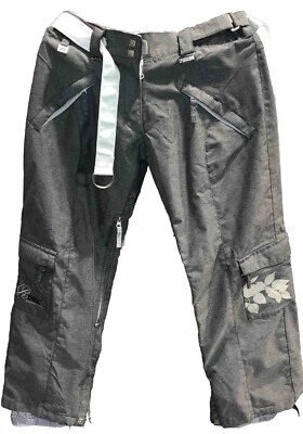 Ride GRAY Snowboard Pants Cell 5 Medium Series 5K Waterproof Teflon BELT pockets - Image 1 of 4