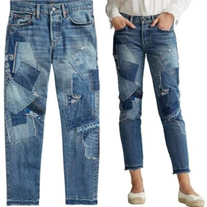 Polo Ralph Lauren Avery Patchwork Distressed Boyfriend Jean Size 29 - Picture 1 of 10