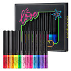 12 Colors Neon Eyeliner Pen Kit UV Light Pastels Pastel-Black Light Eye Makeup