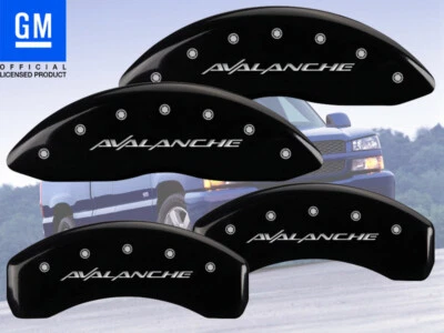 Cubiertas de pinza de disco de freno MGP negras delanteras traseras Chevy "Avalanche" 1500 2002-2006 Foto 1 de 4
