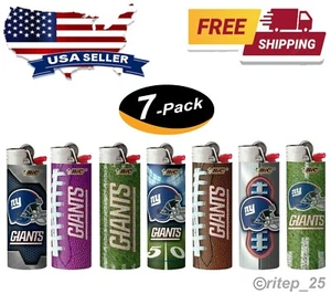 (7 Lighters) BIC NFL New York Giants Lighter All Brand New & Officially Licensed - Picture 1 of 10