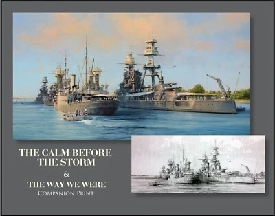 Calma antes de la tormenta, Robert Taylor firmado por veteranos del USS Arizona Pearl Harbor Foto 1 de 4