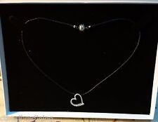 Kay Jewelers Diamond Heart pendant 16" Cord & 19" chain 1/2 ct tw 14K W Gold   