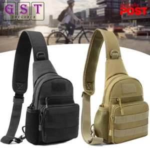 Man Shoulder Backpack Chest Bag Small Sling Cross Body Satchel Bag Outdoor NEW - Picture 1 of 17