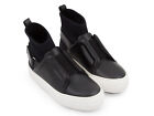 Pierre Hardy Women's high top trainers shoes in black leather Size UK 3 - IT 36