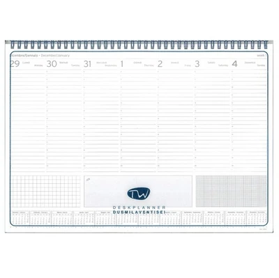 Planning Settimanale Da Tavolo Datato 2026 34x24 Time Work Trasparente - Immagine 1 di 4