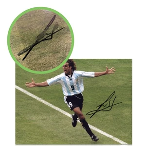 Gabriel Batistuta Signed Argentina Football Photo. Damaged H - Picture 1 of 4