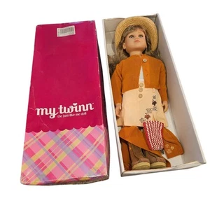 MY TWINN Poseable Doll 23" Brown Hair Blue Eyes Fair Skin 1996 W/ Dress + Box - Picture 1 of 5