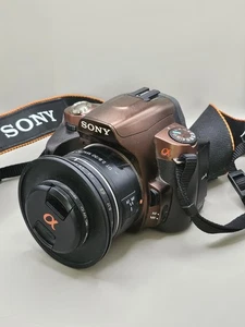 Sony Alpha Brown DSLR A330 Camera with many accessories - Picture 1 of 15