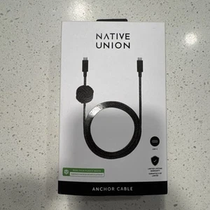 NATIVE UNION 10ft Braided Knot USB-C TO USB-C Charge/ Data Anchor Cable Cord - Photo 1 sur 3