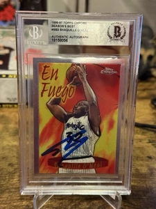 BGS Auténtico 1996-97 Topps Cromo Mejor Shaquille O'neal Automático En Fuego - Imagen 1 de 4