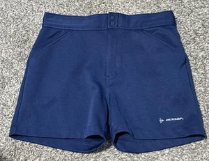 Vintage Dunlop Coaching Shorts Men's Size Large Navy Blue Bike Like 4” - Picture 1 of 3