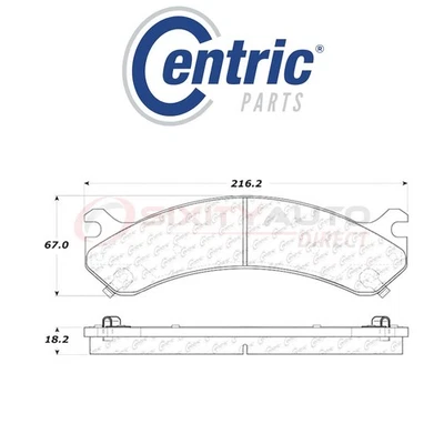 Centric Posi Quiet Disc Brake Pads w Shims for 2006-2010 Cadillac DTS 4.6L au Foto 1 de 4