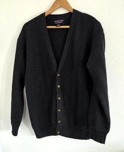Roundtree & Yorke Men's Charcoal Grandpa Core V Neck Cardigan Sweater Size Small - Picture 1 of 1
