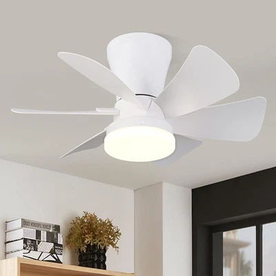 Ceiling Fans with Lights, 22 inch Low Profile Ceiling Fan with Light and Remo... - Image 1 of 4