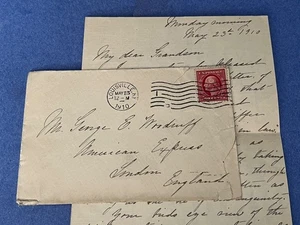 '10 LOUISVILLE KY MACHINE CANCEL WOODRUFF LETTER COUNTRY CLUB RECEPTION -ENGLAND - Picture 1 of 4