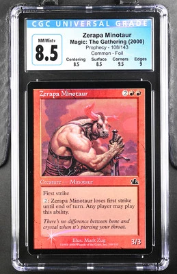 ZERAPA MINOTAUR Prophecy Foil C CGC 8.5 Q++ MTG [Nostalgium] - Image 1 of 2