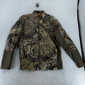 Field & Stream Mossy Oak Camo Jacket Mens Large Soft Shell Hunting Lightweight - Picture 1 of 9