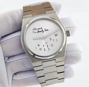 NH35 watch "Who Cares I'm already Late" dial 40MM Mens watch - Picture 1 of 6