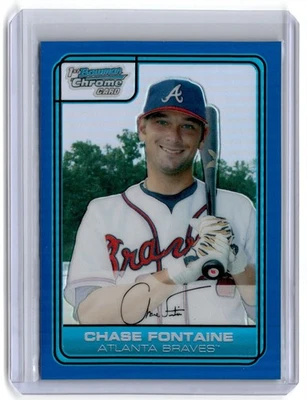 2006 Bowman Chrome Draft Picks & Prospects Blue Refractors Chase Fontaine - Image 1 of 2