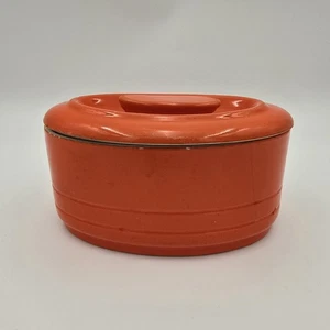 Vintage Ceramic Oval Serving Dish MCM Style 1950s Covered Bowl Good Condition - Picture 1 of 13