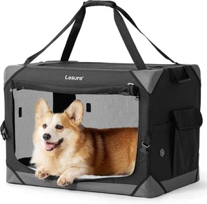 Lesure Dog Travel Crate Large Pet Soft Sided Carriers Outdoor 71x51x51 cm - Picture 1 of 7