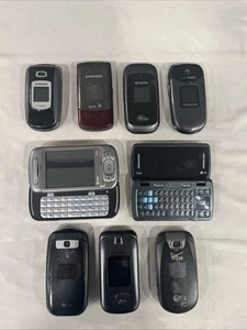 Lot of 9 Various Flip Phones (Samsung LG AT&T) - Not Tested - Picture 1 of 18
