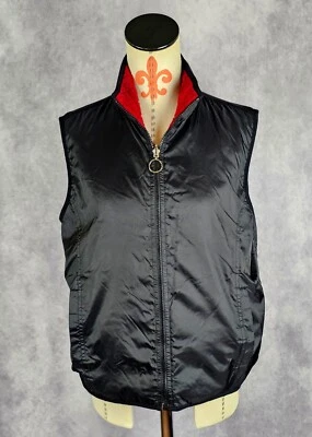 De Colección Dressbarn Mujeres M Chaleco Reversible con Cremallera Negro Nylon/Rojo Bolsillos de Vellón Usado en Excelente Condición Foto 1 de 4