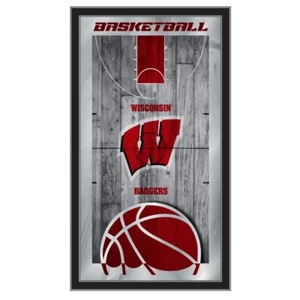 NCAA - Wisconsin 15" x 26" Basketball Mirror College Team Logo - Picture 1 of 5