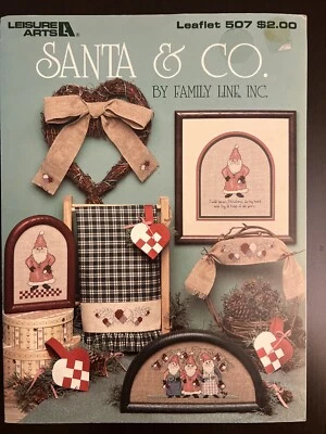 Leisure Arts Christmas Counted Cross Stitch Pattern Chart #507 Santa & Co - Image 1 of 4