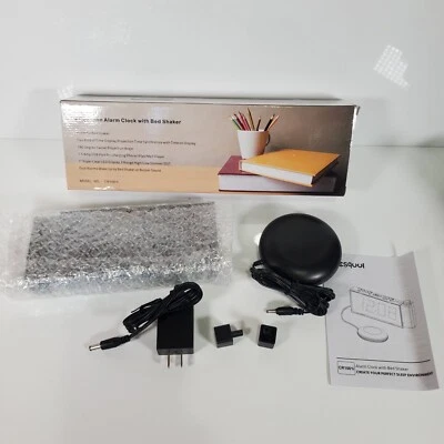 NEW Projection Alarm Clock with USB Charger (CR1001F) - Image 1 of 4