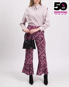 UVP 1550€ GUCCI Seidenhose IT38 US2 UK6 XS rosa Bundfalten - Bild 1 von 10
